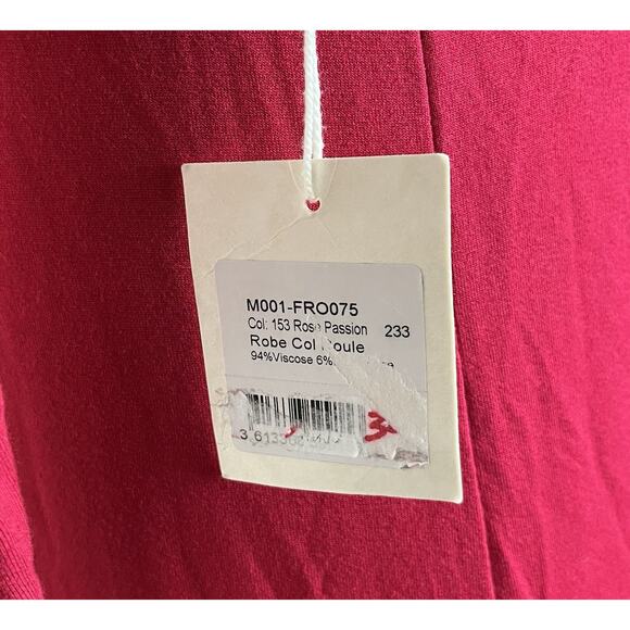 Majestic Filatures Turtleneck Deluxe Teeshirt Dress Pink Rose Passion Size 1 NEW - Picture 6 of 9